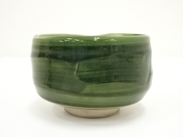 織部焼 江戸 徳川末期 加藤景秋識箱 茶碗 茶道具 骨董品 781 道具 ] -